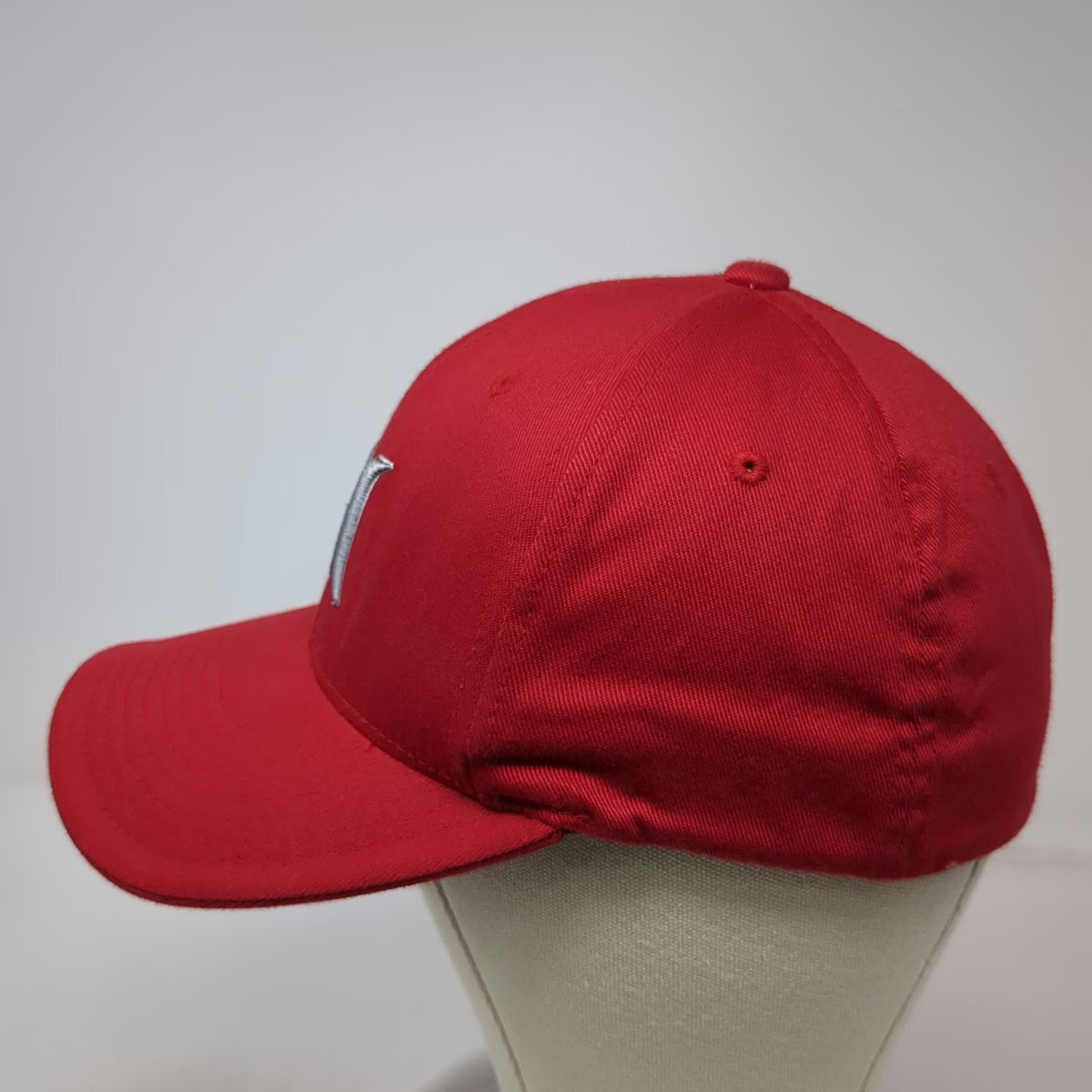 Hurley Baseball Cap Red OSFM Embroidered Icon Flexfit Stretch Fit Yupoong Hat