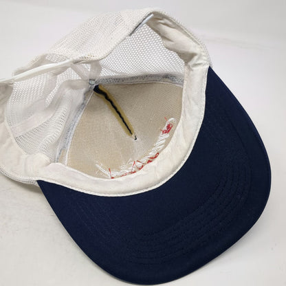 Blue One Size Trucker Hat Montreal Canada Maple Leaf Mesh Back Snapback Logo