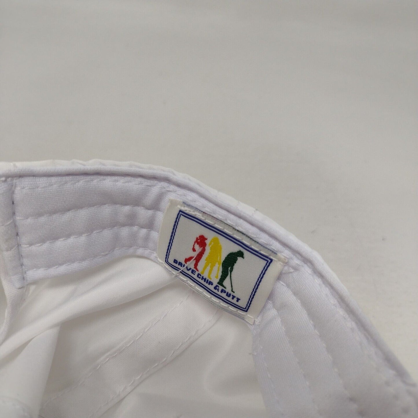 Drive Chip & Putt Strapback Hat White One Size Adjustable Embroidered Polyester