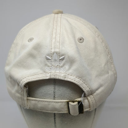 adidas Baseball Cap Beige One Size Trefoil Logo Slideback Cotton 6 Panel Hat