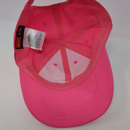 Nike Strapback Hat Pink 4-6X Adjustable Embroidered Swoosh 6 Panel Just Do It