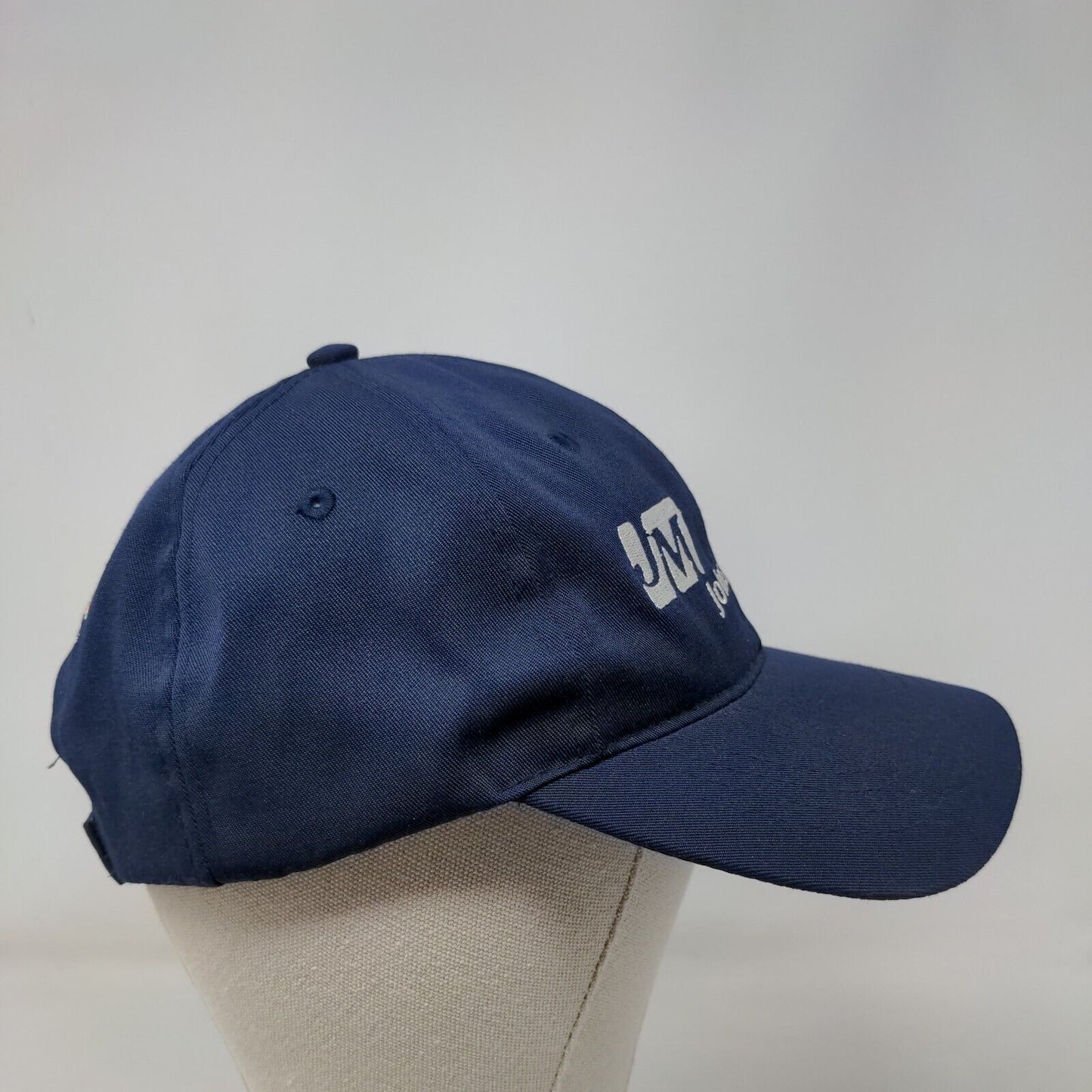 Johns Manville Lowes Strapback Hat Blue One Size Adjustable Embroidered 6 Panel