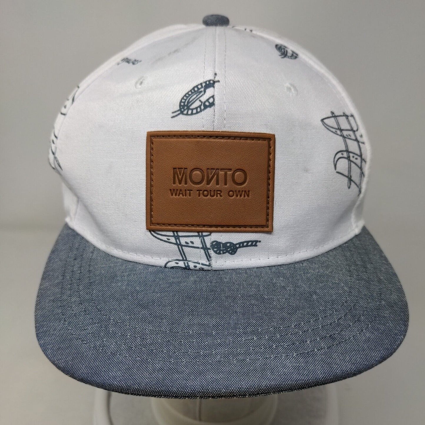 Monto Wait Tour Own Snapback Hat Multi One Size Leather Patch Colorblock