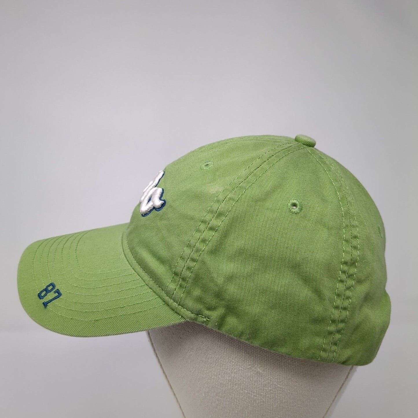 Aero 87 Slideback Hat Green One Size Adjustable Embroidered 6 Panel
