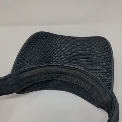 Champion Strapback Sun Visor Hat Black One Size Adjustable Embroidered