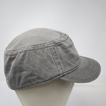 PrAna Army Cap Gray OSFM Herringbone Cotton Adjustable Contrast Underbrim Hat