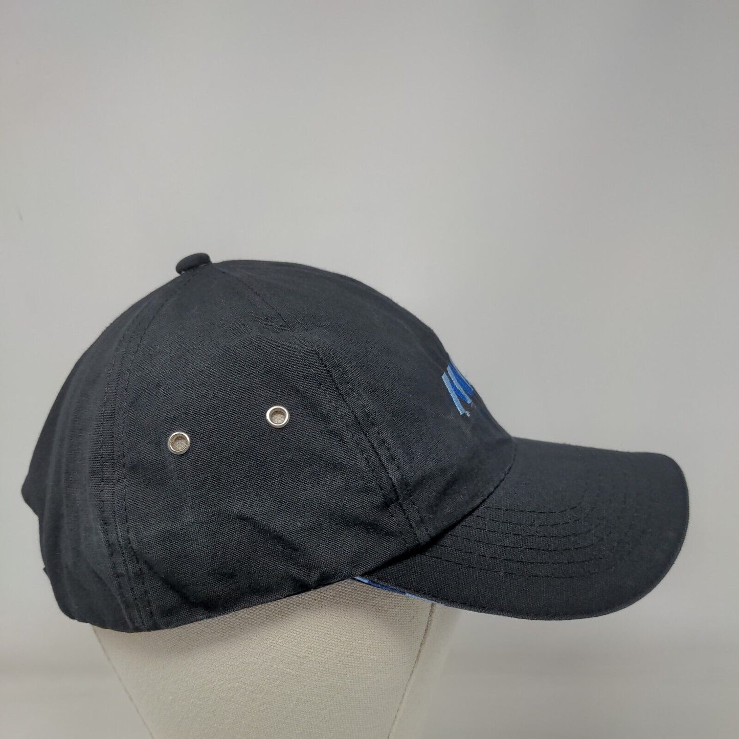 MWV Strapback Hat Black One Size Adjustable Embroidered Vent Holes