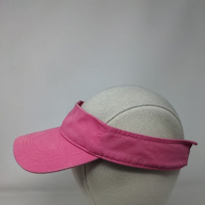 Unbranded Strapback Visor Hat Pink One Size Adjustable Solid Blank