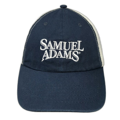 Samuel Adams Baseball Cap Blue One Size Mesh Back Beer Logo Strapback Hat Boston