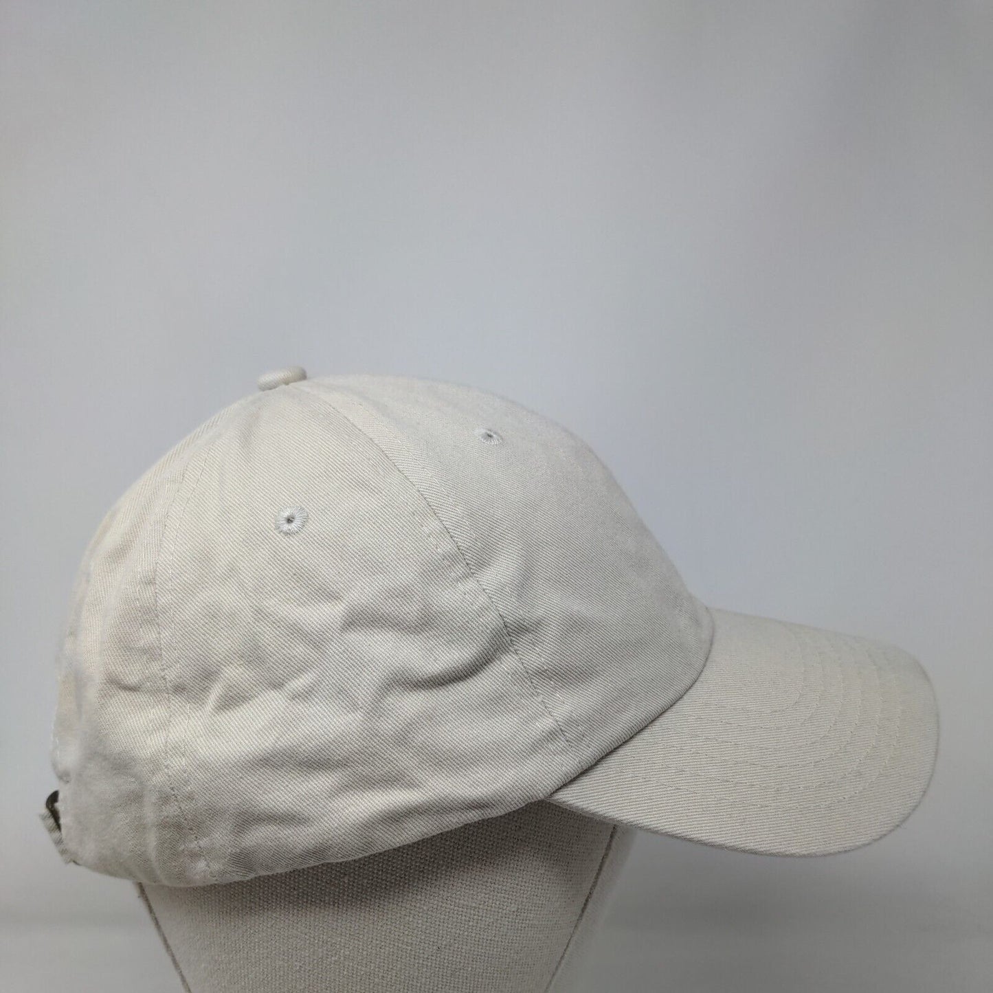 Trinity Slideback Hat Tan OSFM Embroidered Adjustable Solid 6 Panel