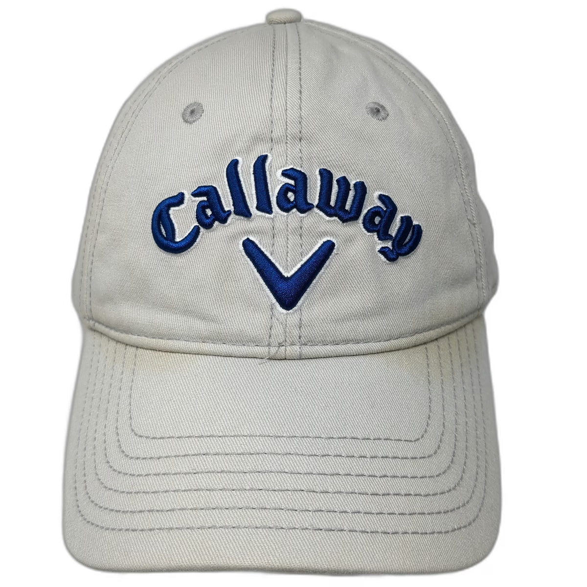 Callaway Baseball Cap Beige One Size Slideback Green Undervisor Blue Logo hat