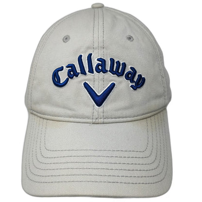 Callaway Baseball Cap Beige One Size Slideback Green Undervisor Blue Logo hat