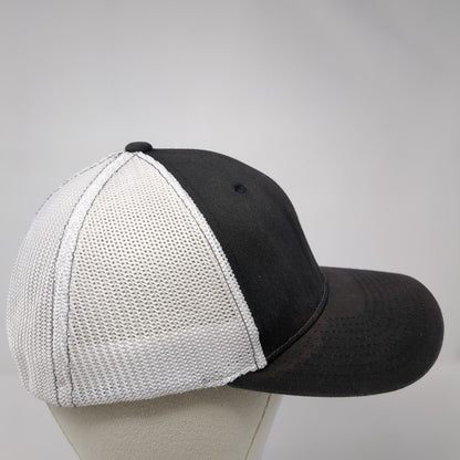 TM Fitted Trucker Hat Black XL Lightweight Embroidered Mesh Back Richardson