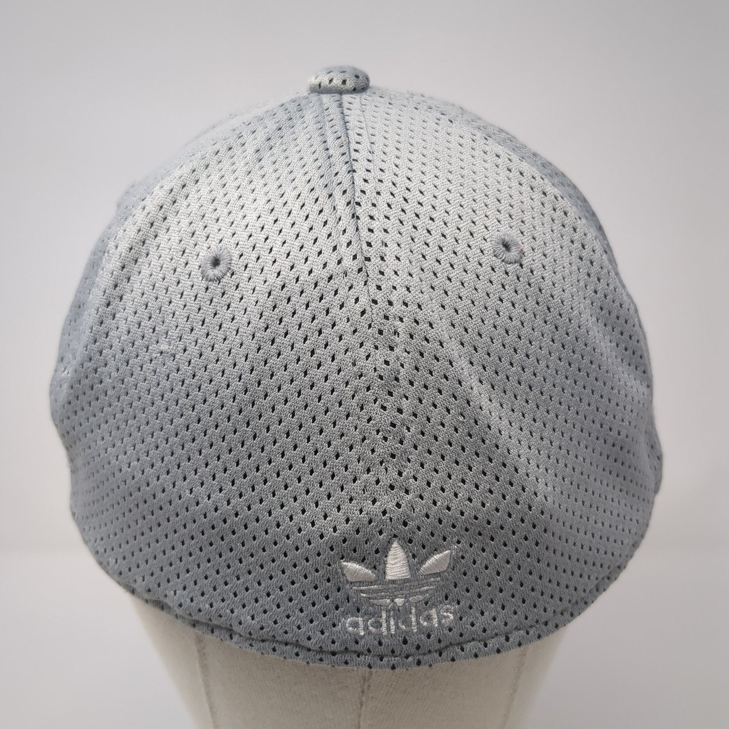 Adidas Trefoil Fitted Hat Gray One Size Embroidered Logo Stretch Outdoor
