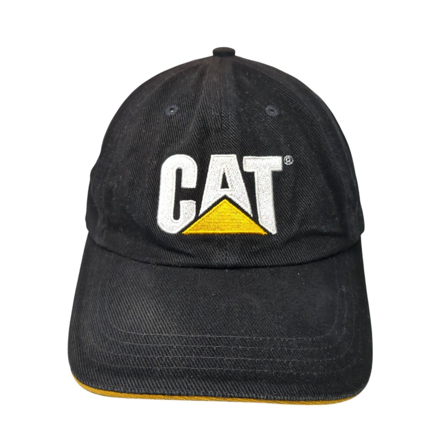 CAT Slideback Hat Black One Size Adjustable Embroidered 6 Panel Cyrk Cotton