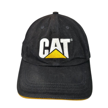 CAT Slideback Hat Black One Size Adjustable Embroidered 6 Panel Cyrk Cotton