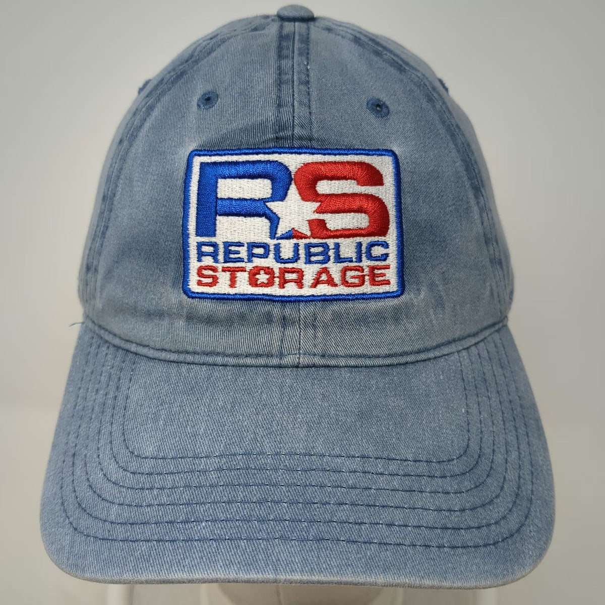 Otto Baseball Cap Blue One Size Republic Storage Patch Slideback Cotton Hat