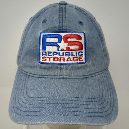 Otto Baseball Cap Blue One Size Republic Storage Patch Slideback Cotton Hat