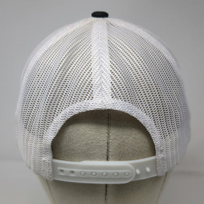 Yupoong Trucker Hat Black White OSFM Trail Boss Living Quarters Mesh Snapback