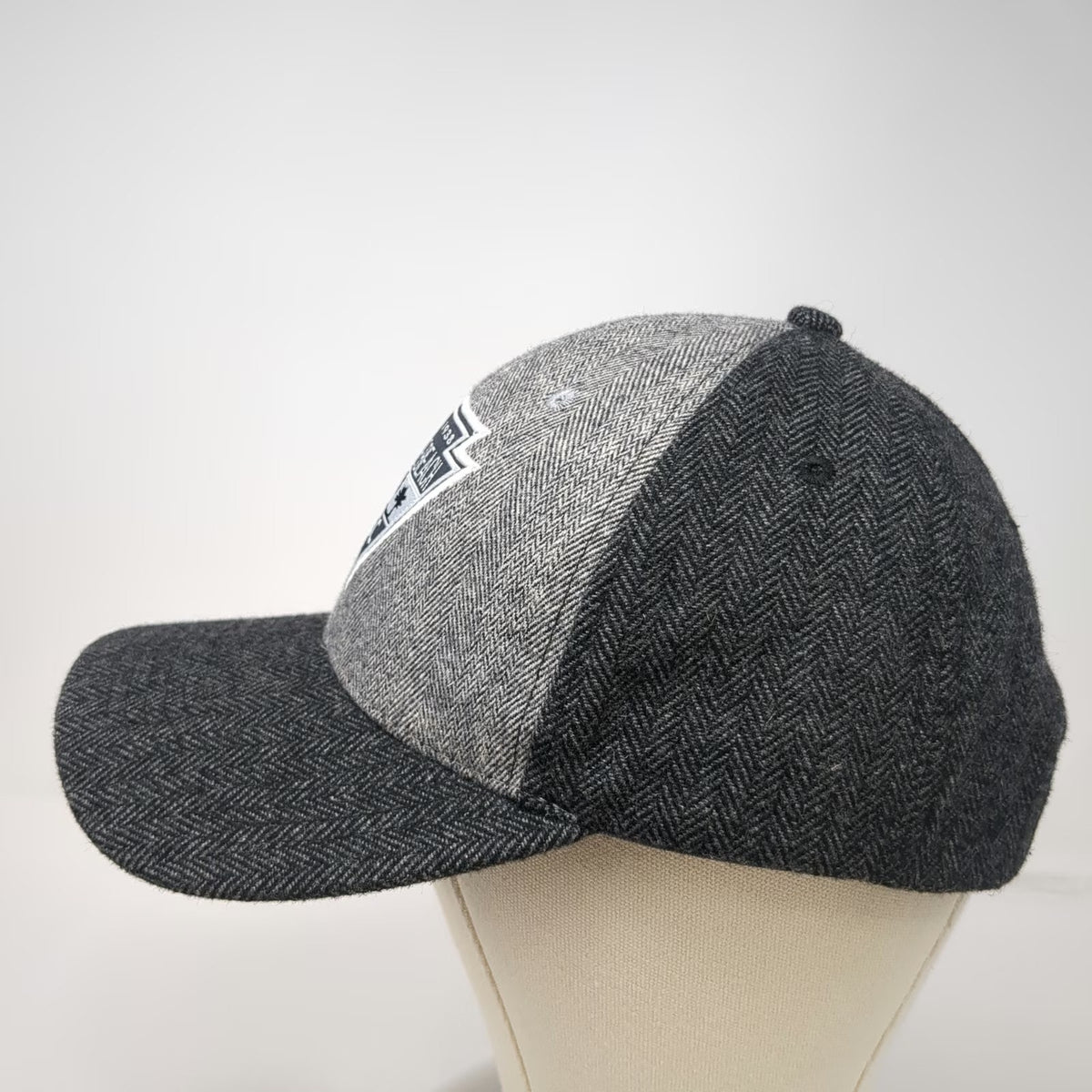 Gray Myrtle Beach SC Baseball Cap One Size Herringbone Tweed Strapback Patch Hat