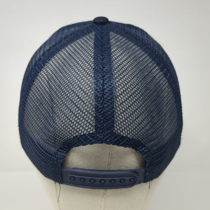 Bud Light Enjoy Responsibly Snapback Trucker Hat Blue One Size Mesh Back