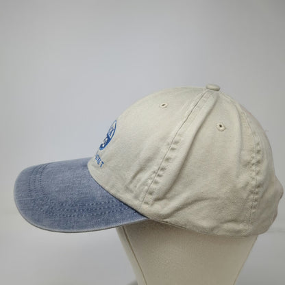 Fahrenheit Baseball Cap Beige Blue One Size Nantucket ACK 00 Leather Strap Hat