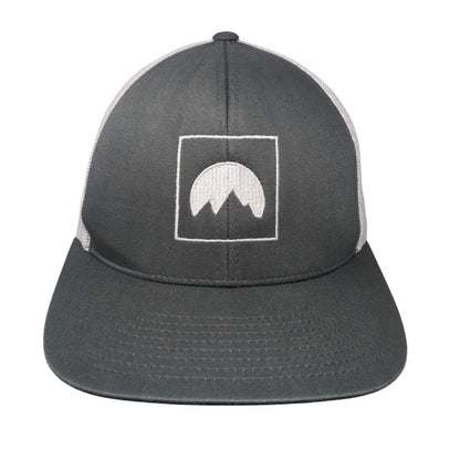Pacific Headwear Snapback Mesh Back Trucker Hat Gray OSFA Embroidered