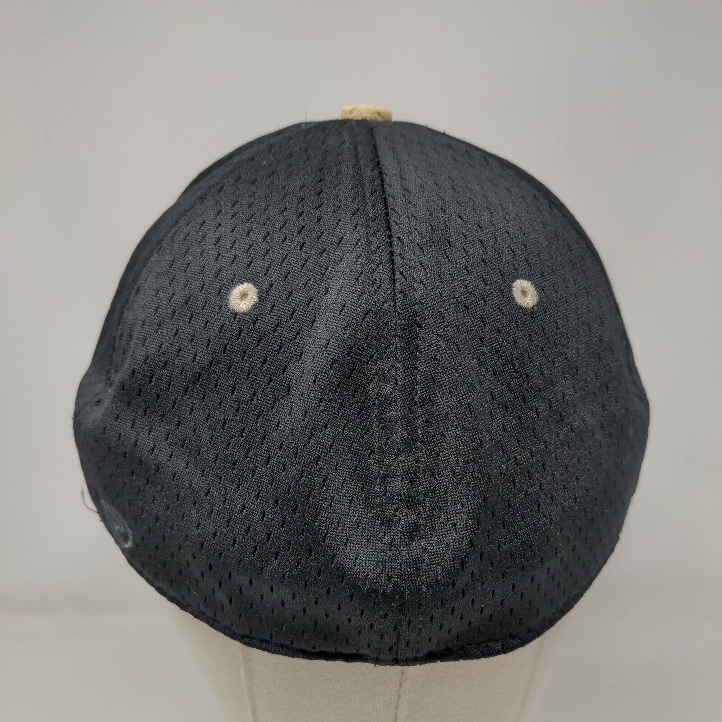 Richardson Fitted Hat Black Size 7 3/8 Breathable Vented Holes 6 Panel Blank