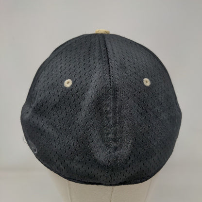 Richardson Fitted Hat Black Size 7 3/8 Breathable Vented Holes 6 Panel Blank
