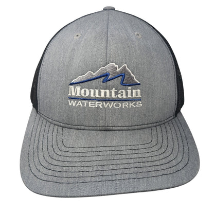 Mountain Waterworks Snapback Trucker Hat Gray One Size Mesh Back 6 Panel