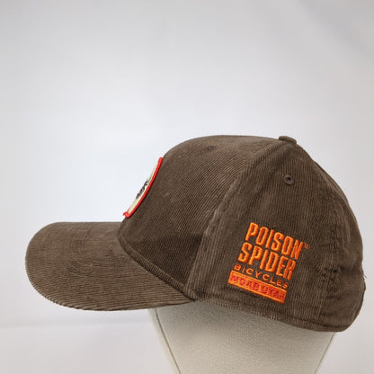 Poison Spider Bicycles Moab Utah Snapback Corduroy Hat Brown OSFA Ouray Logo