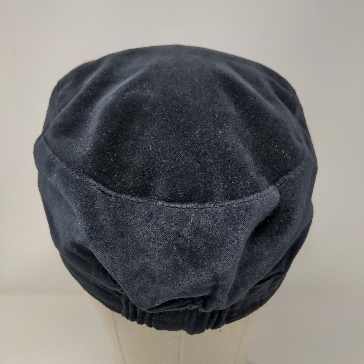 Unbranded Fitted Cadet Army Cap Hat Black One Size Velour Solid Bow