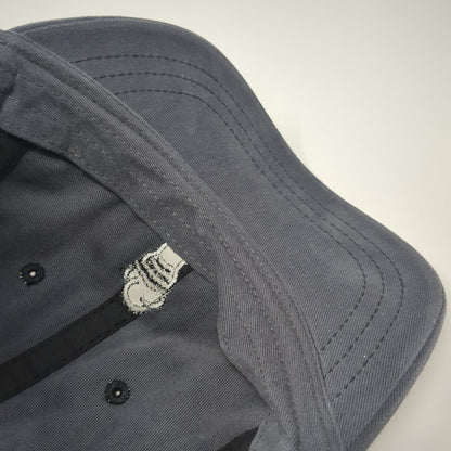 District Slideback Hat Gray One Size Embroidered Logo Solid Adjustable