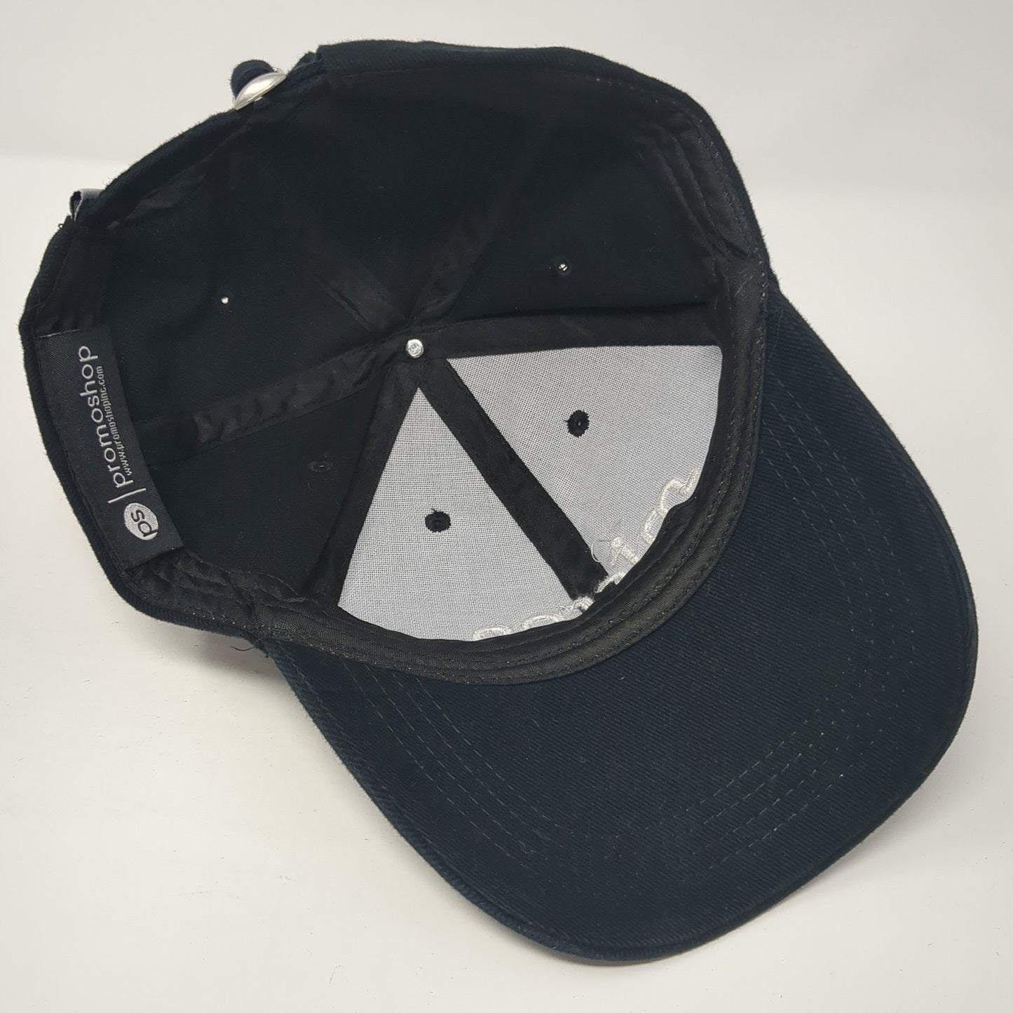 Micron Slideback Baseball Cap Black One Size Adjustable Embroidered Promoshop