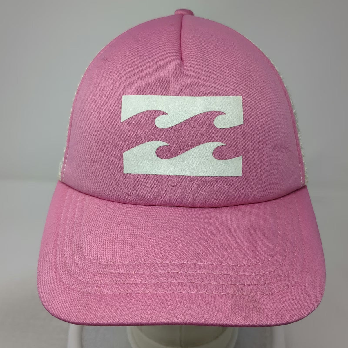 Billabong Trucker Hat Pink White One Size Mesh Snapback Surf Wave Logo Beach