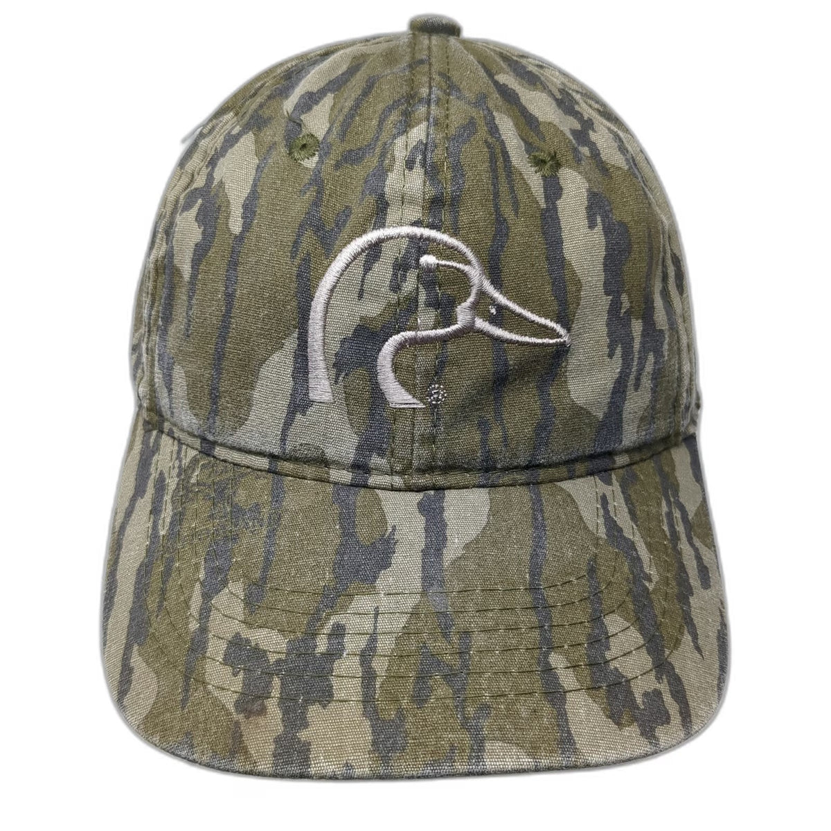 Ducks Unlimited Baseball Cap Green One Size Camo Duck Head Slideback hat