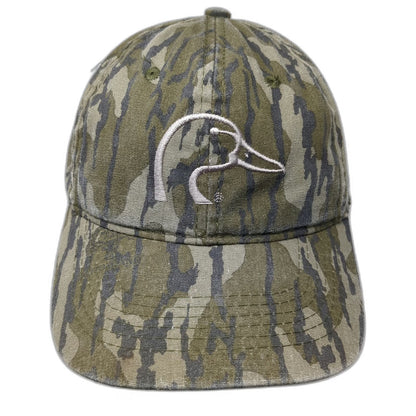 Ducks Unlimited Baseball Cap Green One Size Camo Duck Head Slideback hat
