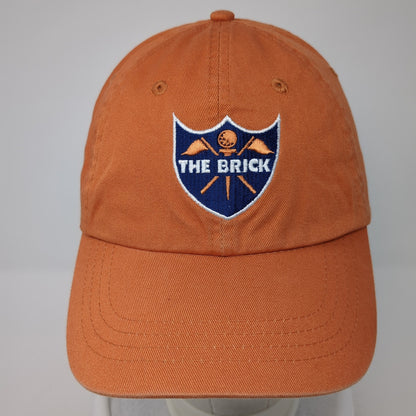 The Brick Strapback Baseball Cap Orange One Size Adjustable Embroidered Toppers