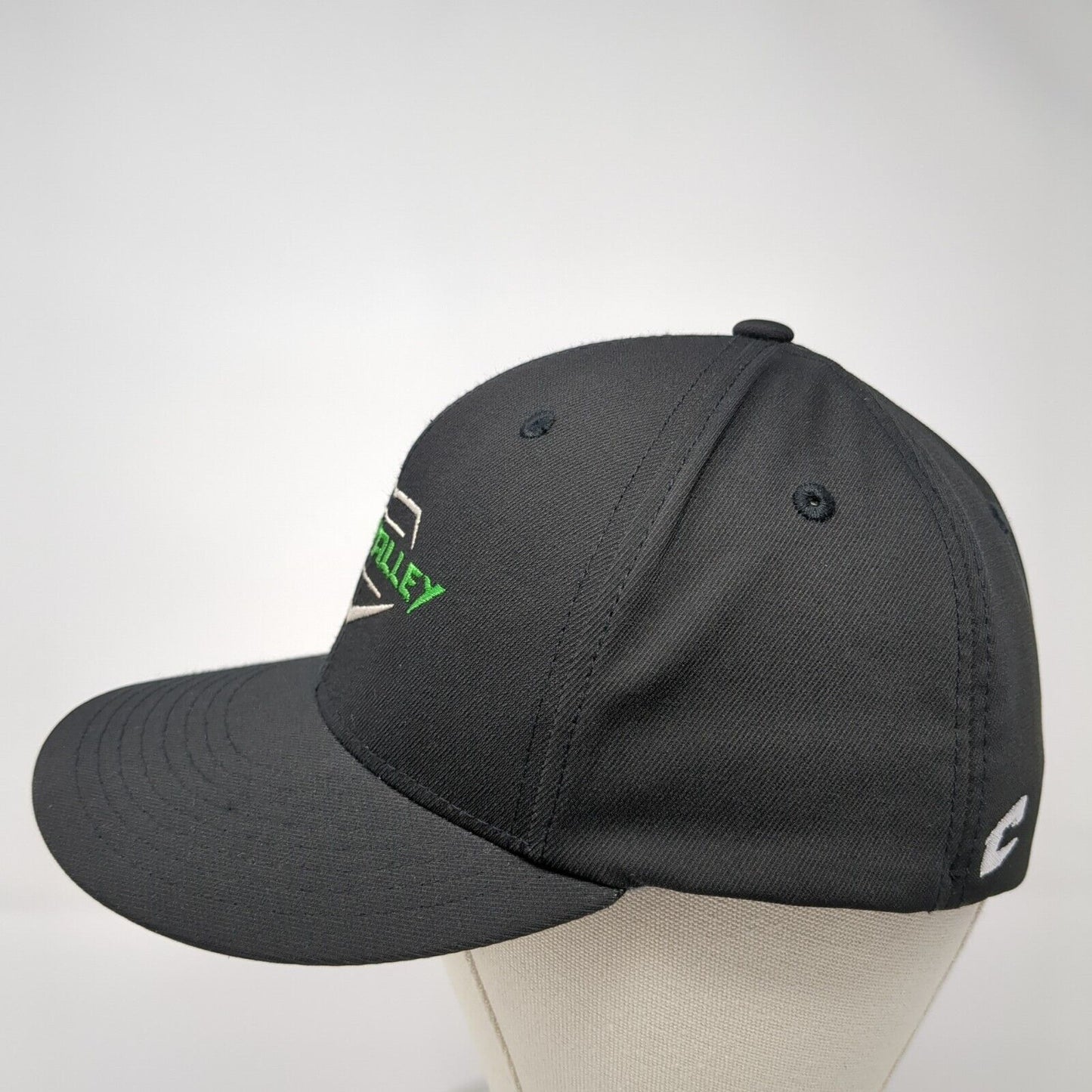 West Valley Fitted Hat Black L-XL Solid Embroidered 6 Panel Champro
