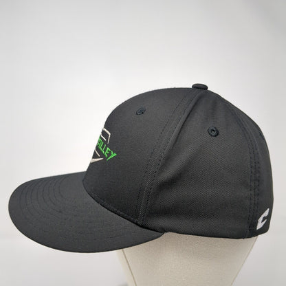 West Valley Fitted Hat Black L-XL Solid Embroidered 6 Panel Champro