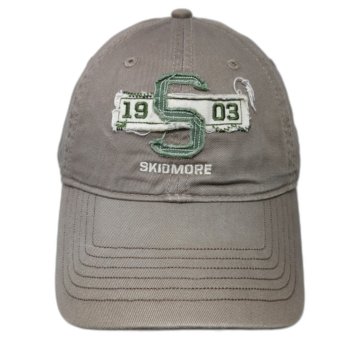 Ouray Baseball Cap Brown One Size Skidmore 1903 Logo Patch Cotton Strapback Hat