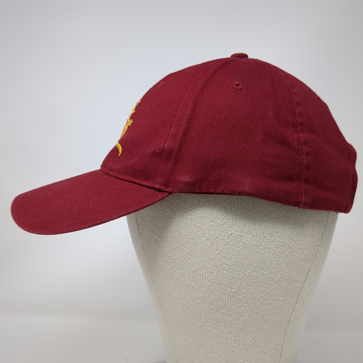 Sabra Logo Baseball Cap Red One Size Strapback Adjustable Cotton Embroidered Hat