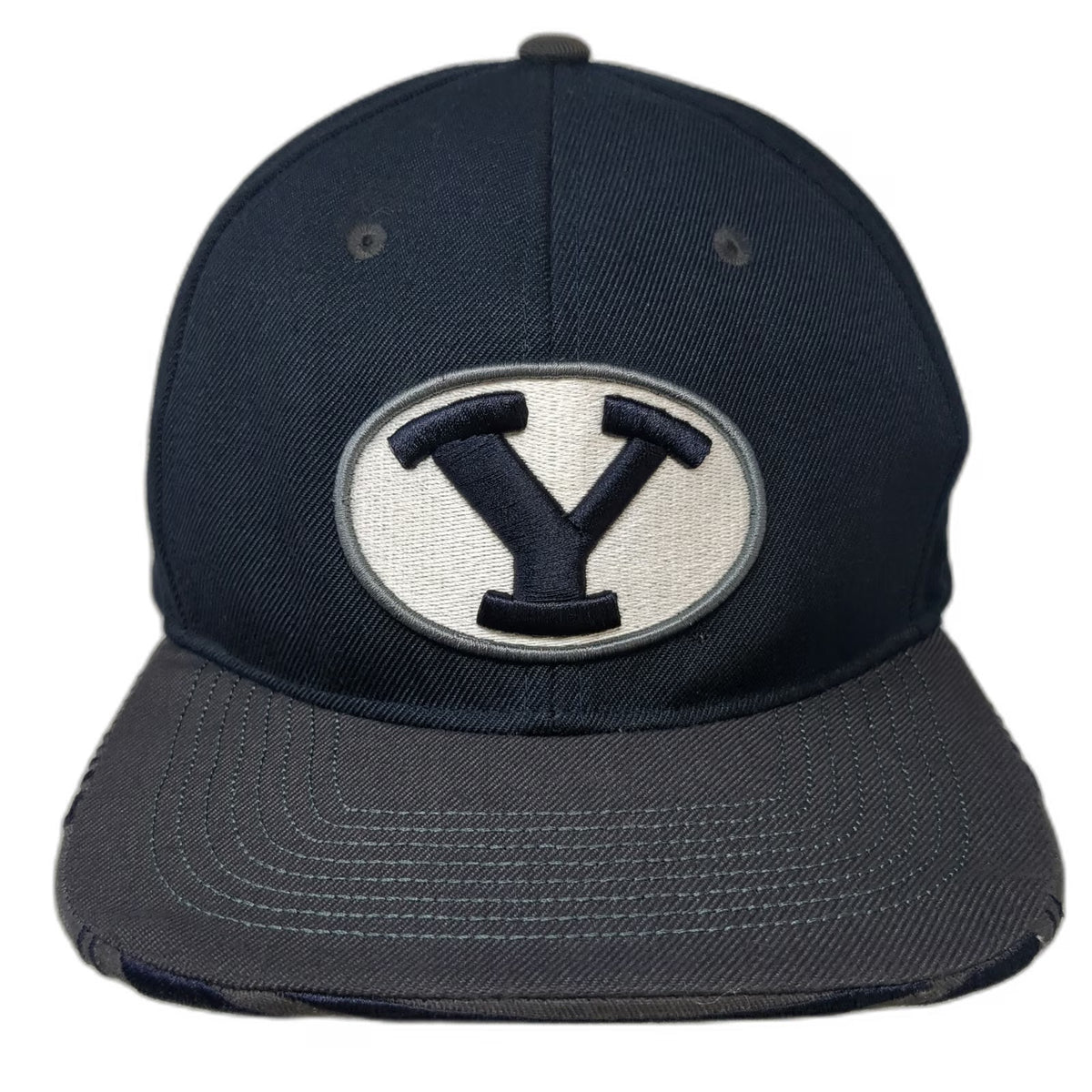 BYU Cougars NCAA Zephyr Blue Snapback One Size Utah Arch Underbrim Flat Bill Hat