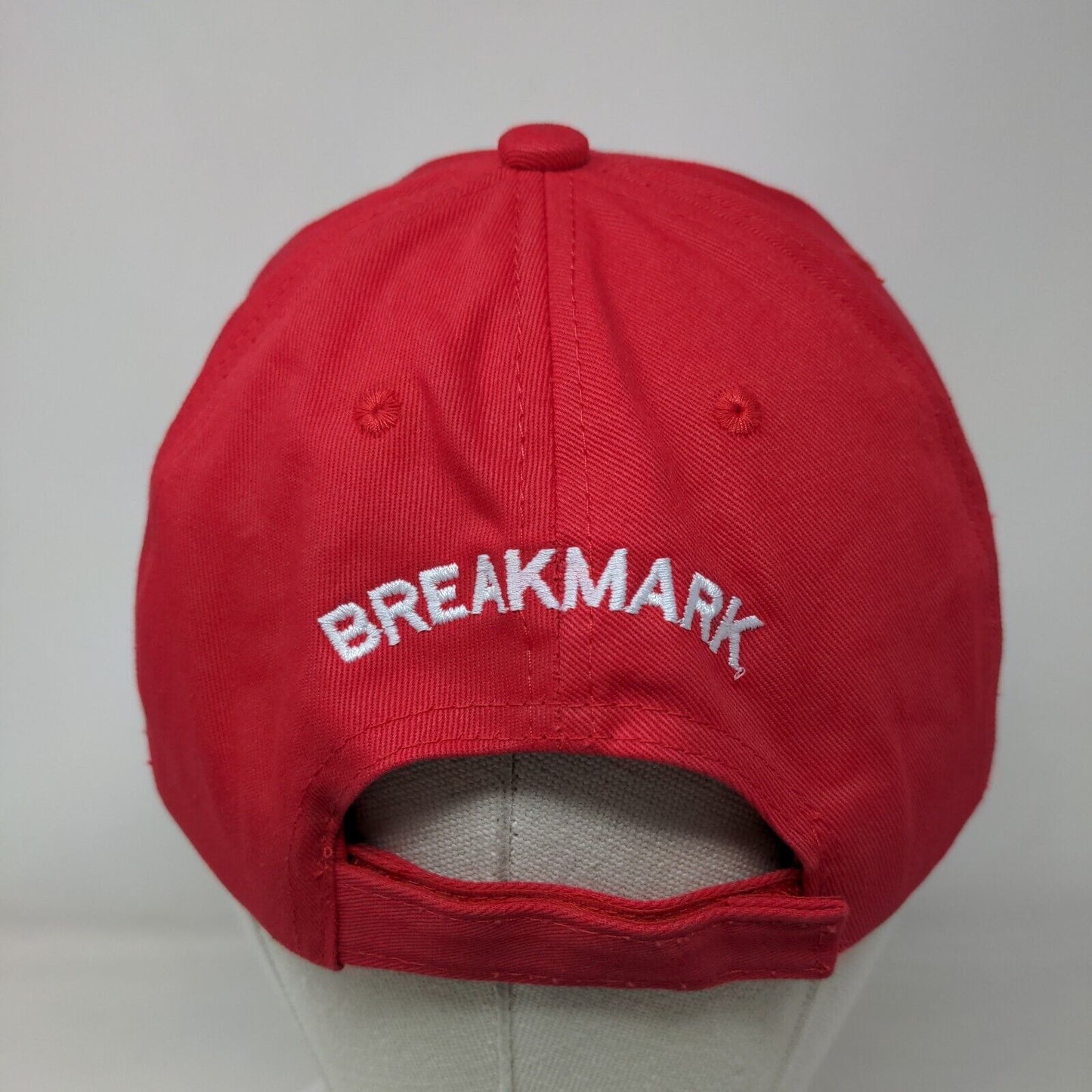 Breakmark Strapback Hat Red One Size Embroidered Pacific Headwear