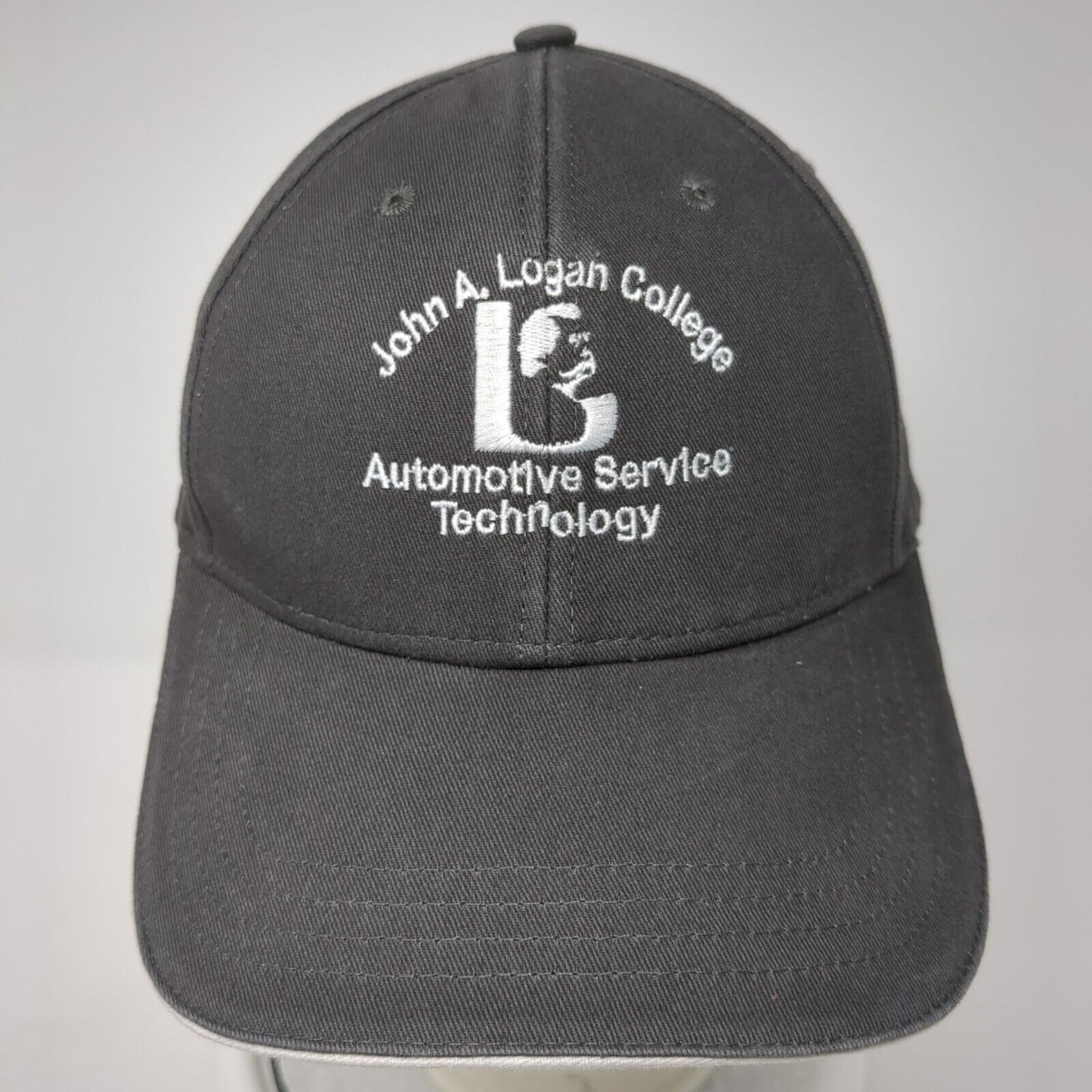 John A Logan College Automotive Service Technology Strapback Hat Gray One Size