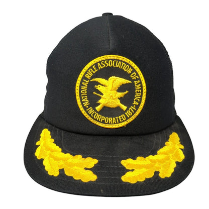 National Rifle Association of America Snapback Trucker Hat Black OS Mesh Back
