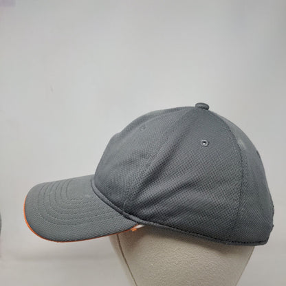 Starter Strapback Hat Gray One Size Adjustable Embroidered Vented Holes 6 Panel