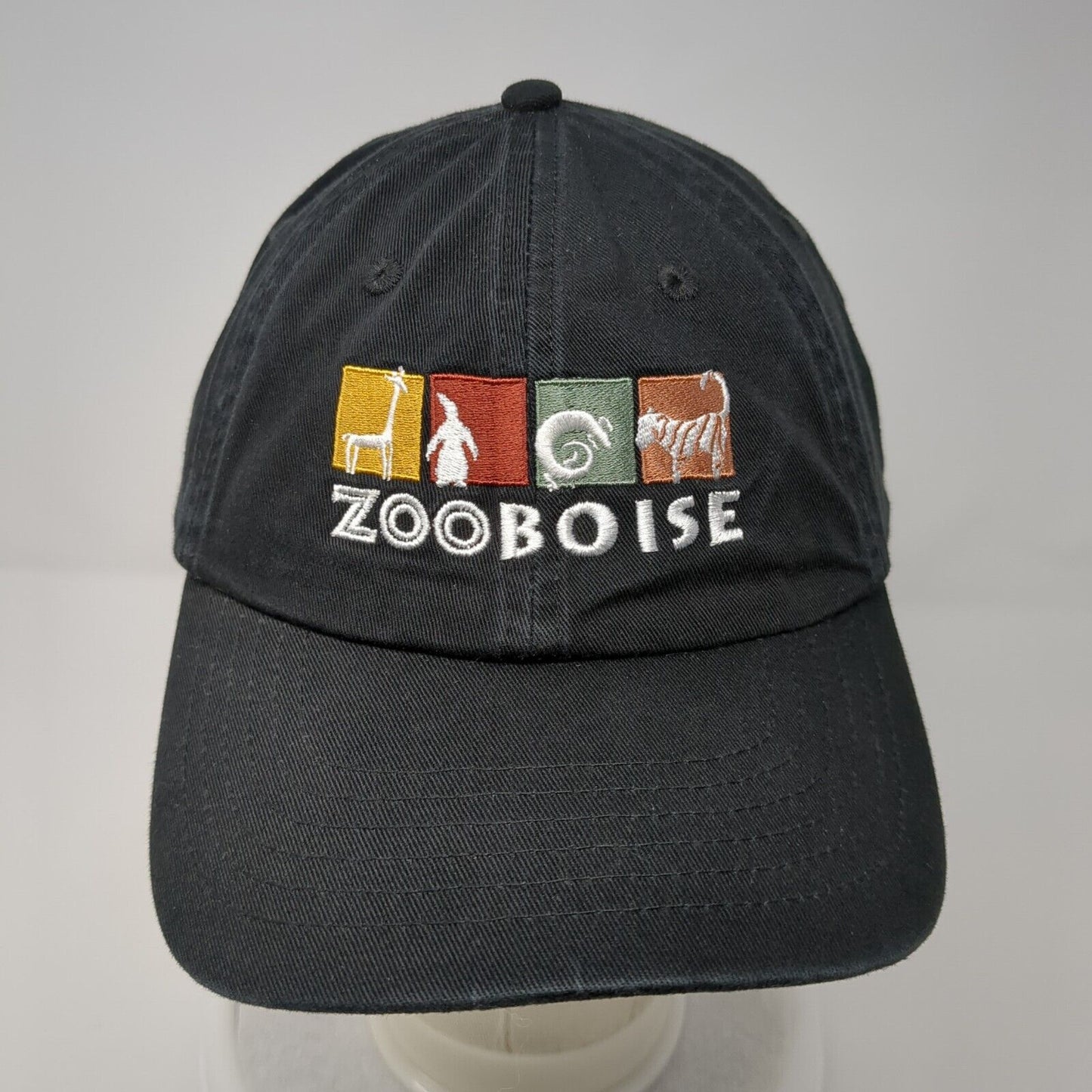 Zoo Boise Strapback Hat Black OSFA Solid Embroidered Royal Resortwear