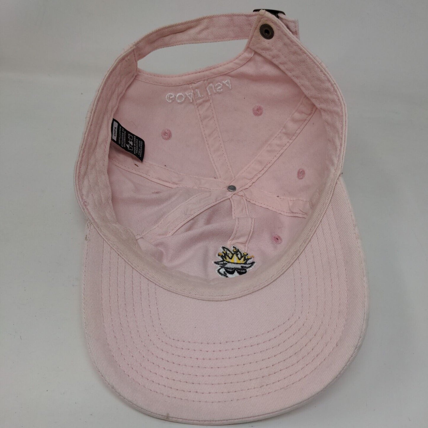 Goat USA Slideback Hat Pink OSFA Embroidered Adjustable Vent Holes
