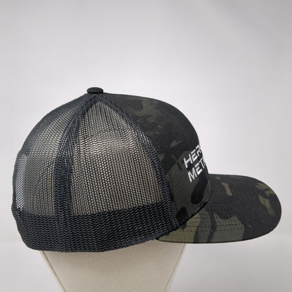 Hercules Metals Corp Snapback Trucker Hat Camouflage OS Mesh Pacific Headwear